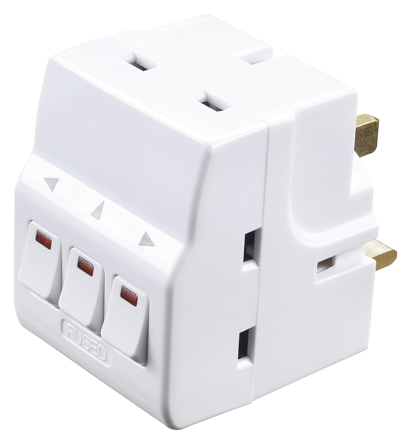 Masterplug Individually Switched Adaptor with 3 Sockets eBay