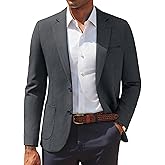 PJ PAUL JONES Mens Casual Sport Coats Two Button Slim Fit Blazer Lightweight Pattern Lined Notch Lapel Suit Jacket