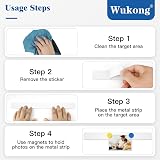 Wukong 10x Magnetic White Board Strips 30cm Self-Adhesive Memo Bar w/ 32 Magnets view 5