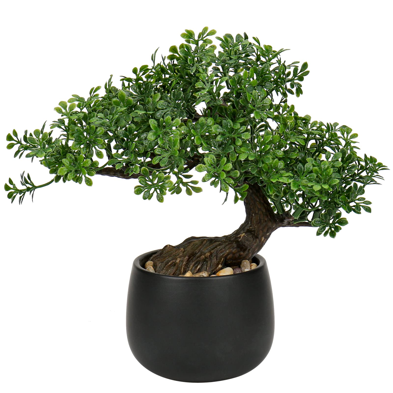 Oairse Artificial Bonsai Tree Fake Plants in Ceramic Pots Artificial Japanese Bonsai Decorative Faux Plants House Plant for Home Table Office Desk Bathroom Shelf Bedroom Farmhouse Decoration