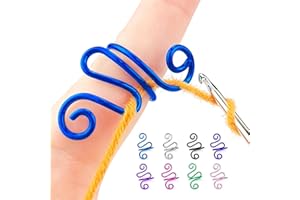 Handmade Crochet Rings, Belifair Adjustable Crochet Tension Ring for Knitting and Crocheting, Crochet Gift for Knitting Lovers - Size 7-11, Blue