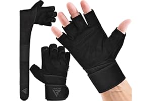 RDX Weight Lifting Workout Gloves with Wrist Support, 50 CM Long Wrist Straps, Anti Slip Padded Palm Protection, Breathable G