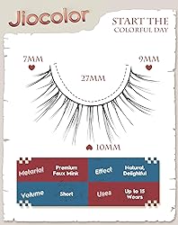 False Eyelashes Natural Look,Wispy C Curl