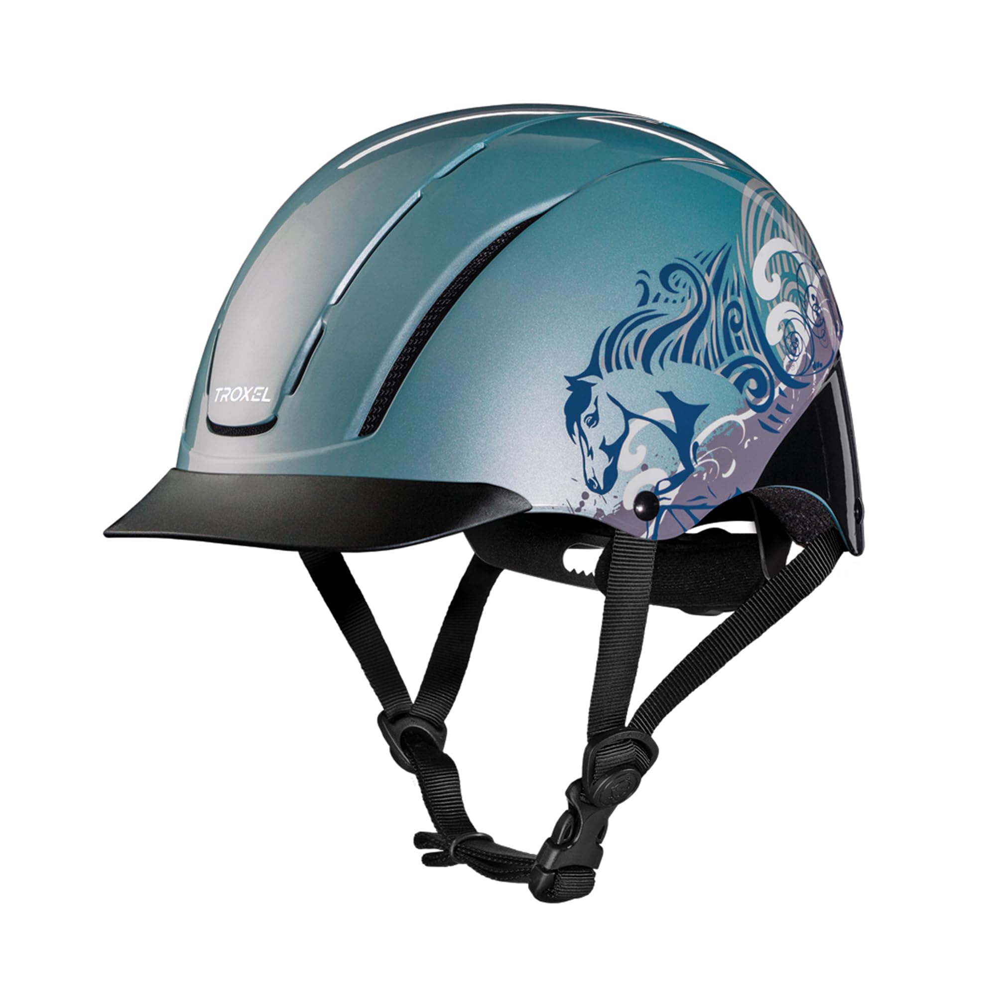 Troxel Spirit Full Coverage Horse Riding Helmet, Low-Profile Adjustable Design, Safety Horseback Riding Gear, Medium (7 - 7-3/8), Sky Dreamscape Image