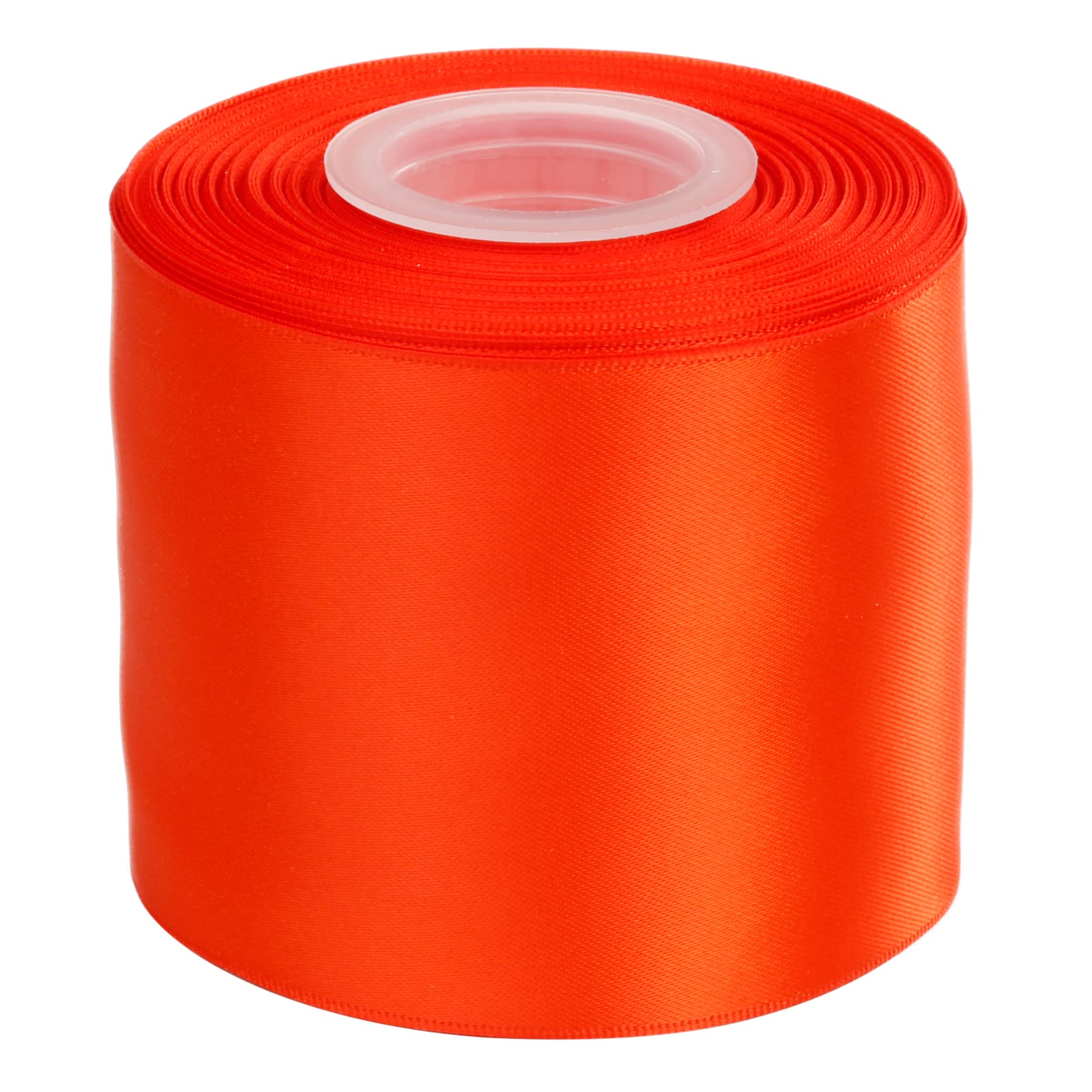 Ribbonitlux 75mm Wide Double Face Satin Ribbon 22 Meters (761-Autumn Orange, Set for Bow, Party Decor, Sewing Applications, Wedding and Craft
