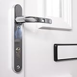 UPVC Door Handles Set Polished Chrome 92mm PZ 122mm Screw to Screw 212x34mm view 7