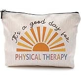 QGFM Makeup Bag for Physical Therapists - Appreciation Gift for Women, Cosmetic & Toiletry Bag for Good Days in Therapy