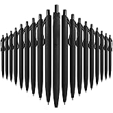 Wiaziert BallPoint Pens, 50 Pack (BLACK Ink),Bulk Pens, Black Barrel,Click Pens for Office Home and School, Retractable Ballpoint Pens, Medium Point, 1.00MM (Black)