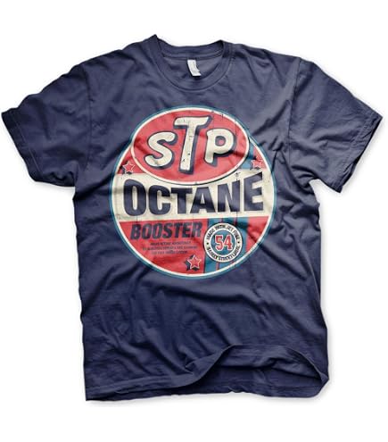 STP Officially Licensed Vintage Racing Mens T-Shirt (Black), Small