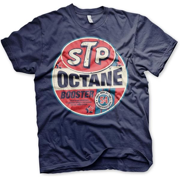 STP Officially Licensed Vintage Racing Mens T-Shirt (Black), Small
