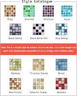 FBBULES 20 Pcs Mosaic Style Self Adhesive Tile Stickers 10x10 cm Blue view 2
