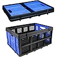 APOXCON Plastic Collapsible Storage Crate, Folding Storage Basket for Home, Shopping and Office