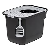 IRIS USA Square Top Entry Cat Litter Box with