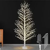 Lituplife 6FT Enchanting Birch Tree with 1300 LED Lights, Twinkle Light White Christmas Tree with Timer IP44 Waterproof for Indoor Outdoor Festival Wedding Party Christmas Decorations