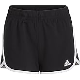 adidas Girls Elastic Waistband Retro Woven Gym Shorts
