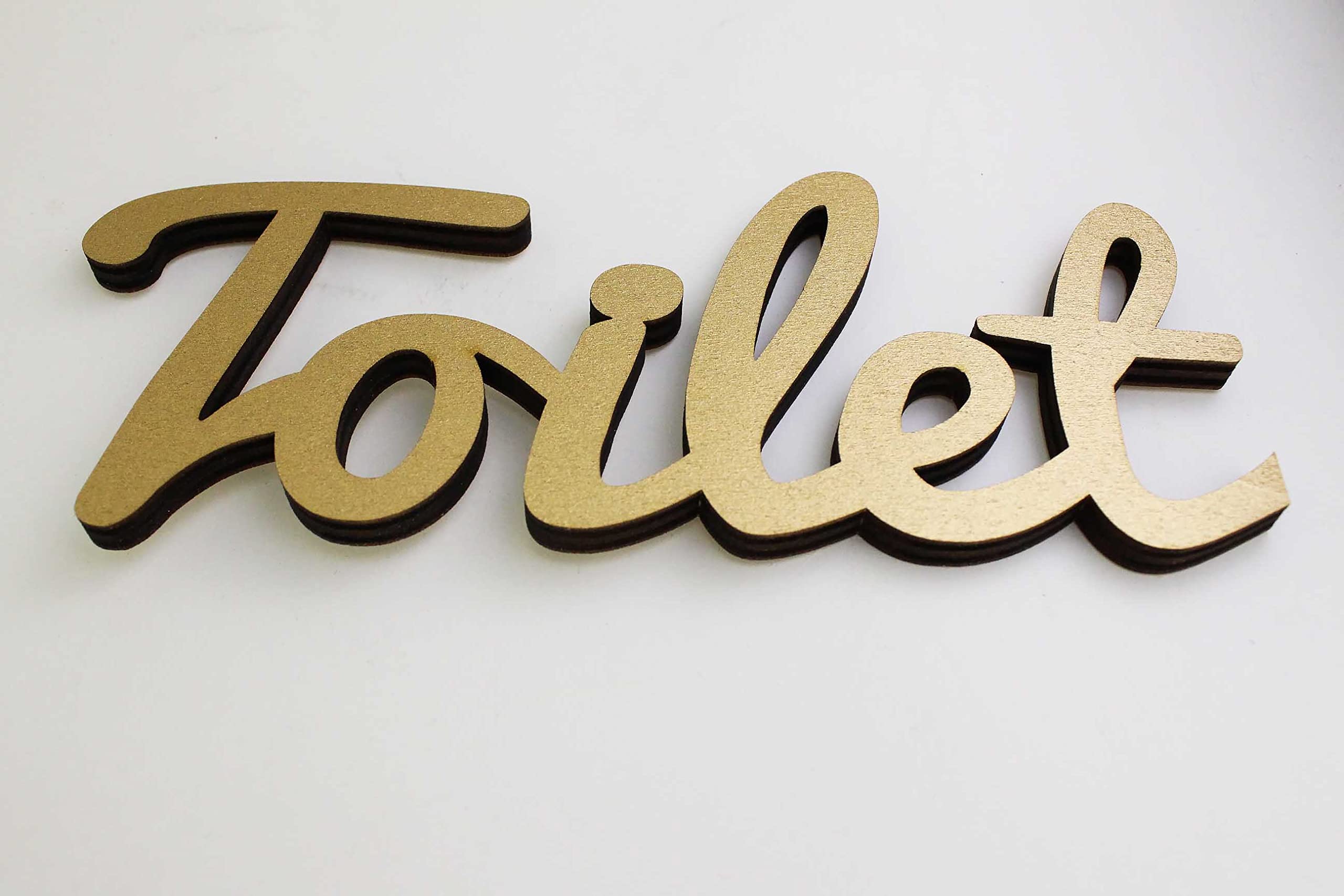 MIA STUDIO Toilet Door Sign for Home or Public Venue Bar Restaurant Cinema Cafe, PA200 (Royal Old Gold, L17/H7)