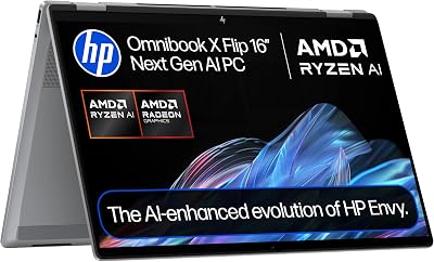HP OmniBook X Flip NGAI 16 in Laptop Ryzen AI 5 340 16GB 512GB 2K Touch