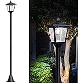 Greluna 67" Solar Lamp Post Lights Outdoor 50 Lumens, Solar Powered Vintage Street Lights for Garden, Lawn, Pathway, Driveway