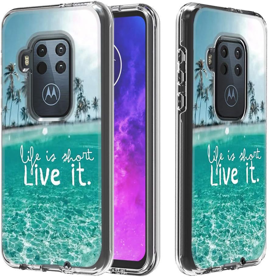 YuanYuZhongPhoneSky Motorola Moto One Zoom Funda Claro Transparente