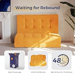 MAXYOYO Tri-Fold Mattress, 6 Inch Tufted Folding