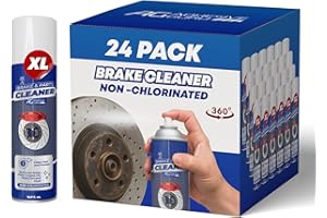 AG ADHESIVE GURU Adhesive Guru Non-Chlorinated Brake Cleaner – (24x16.9 fl oz) – Brake Parts Cleaner & Degreaser for Disc, Pads, Calipers, Springs, Rotors, Clutch & Chain – Fast-Drying, Residue-Free