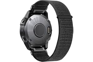 CUZOW Nylon Velcro Bands Compatible Fenix 5 Watch Band Fenix 6 22mm Quick Easy Fit Wristband for Garmin Fenix 8 47mm / Fenix 7/Fenix 6 Pro/Forerunner 945/935/Fenix 5 Plus/Instinct