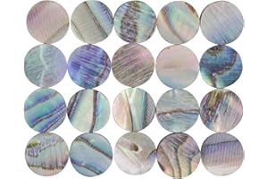 Domofa 20Pcs Natural Abalone Shell Inlay Fingerboard Dots Fretboard Position Marker for Guitar Bass Ukulele Banjo(4x2mm)