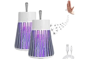 FRETM Mozz Guard - 2024 Summer New Mozz Guard USB Insect Zapper, Mozz Guard Mosquito Zapper, USB Charing and Low Noise, Suitable for Indoor Home Garden Camping Picnic (2 Pack Gray)
