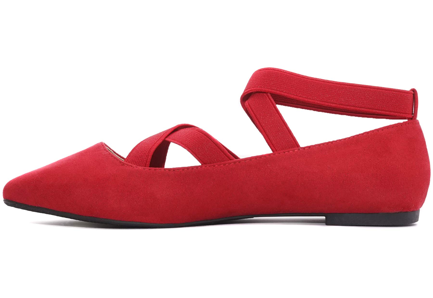 Charles Albert Comfortable Elastic Ankle Strap Ballet Flats for Women - Image 4