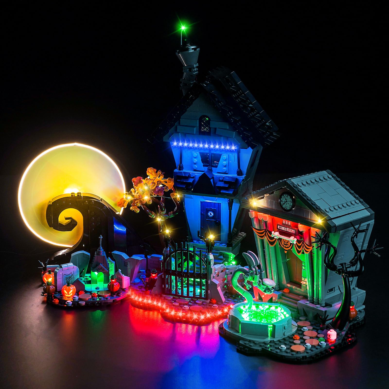 Update Version Led Light Set Compatible with Lego Disney Tim Burton's The Nightmare Before Christmas (No Lego), Decoration Lighting Set for 21351 The Nightmare Before Christmas Creative Toys