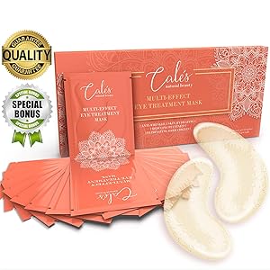 Under Eye Patches for Puffy Eyes Collagen Eye Mask for Dark Circles Gel Under Eye Pads for Wrinkles with Hyaluronic Acid Gold Eye Masks Under Eye Bags Treatment Men and Woman (Pack of 15) by Cales