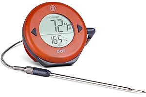 ThermoWorks DOT — Chefs’ Favorite Simple Alarm Thermometer - Cayenne Pepper Red