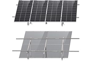 ECO-WORTHY Upgraded Solar Ground Mount Adjustable Multi-Pieces Solar Panel Mounting Brackets Kit System for 4pcs 200W/3pcs 300W/2pcs 400W Solar Panels for Ground,Open Space, Cabins and Backyard Sheds