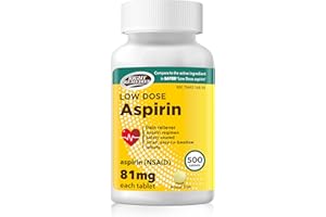 RIGHT REMEDIES Low Dose Aspirin 81mg, Enteric Coated Tablets, NSAID Pain Reliever & Fever Reducer for Adults, Compare to The Active Ingredient in Bayer® Low Dose Aspirin (500ct)