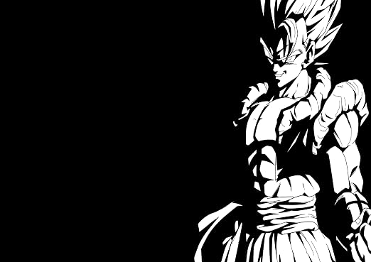 Poster Drangon ball Z Super Vegeta noir et blanc Manga Wall Art