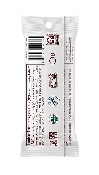 JUSTIN’S DARK CHOCOLATE PEANUT CANDY PIECES 12PK OF 1.5OZ BAGS ORGANIC, GLUTEN FREE, NON-GMO, RESPONSIBLY SOURCE, RAINFOREST ALLIANCE CERTIFIED COCOA