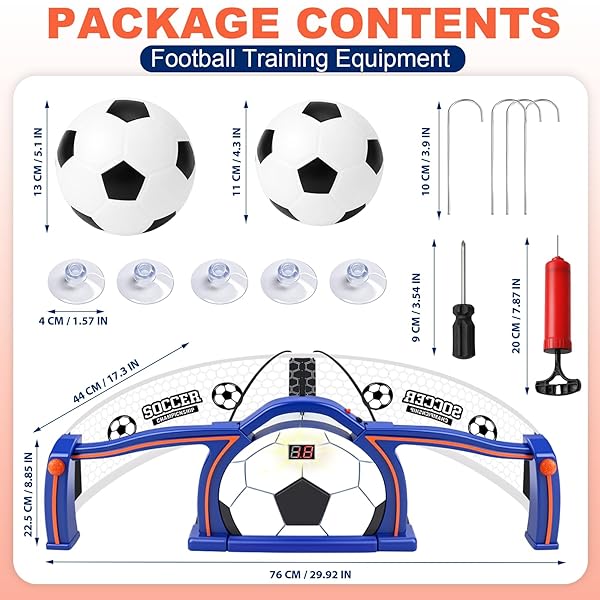 DREAMON KIDS SOCCER TRAINER – INDOOR SOCCER TRAINING EQUIPMENT FOR PARTIES & HOME PLAY, 2 GAME MODES WITH AUTO-SCORING, SOCCER TRAINING FOR FOOTWORK & REACTION SPEED, SOCCER GIFTS FOR 6+ YEAR OLD BOYS