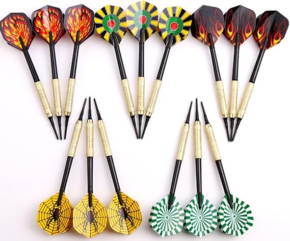 Amazon 14g エレクトロニック ソフトダーツ 安全 プラスチック ダーツ矢 15本セット 5種類 各3点 忘年会 イベントなどに活躍 ダーツ矢 通販
