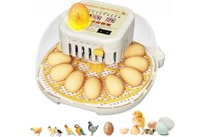 FUNACAY Egg Incubators for Hatching Eggs,12 Egg Incubator with Auto Egg Turning Humidity & Temperature Control, Egg Candler, Chicken Incubators for Chick, Duck, Quail, Goose Eggs, Upgraded Incubator