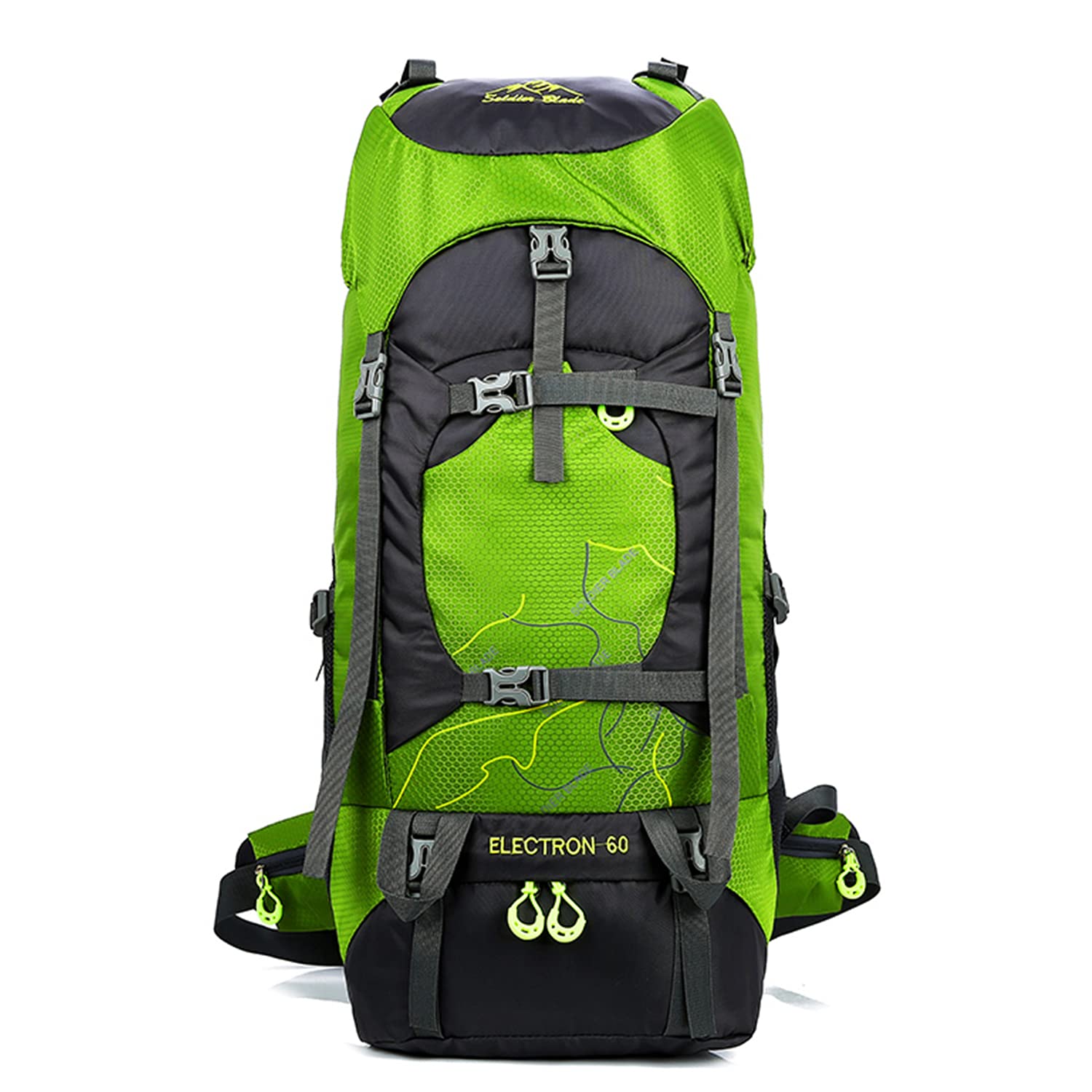 Freiesoldaten Camping Backpack 60L Large Rucksack Waterproof Breathable Mountaineering Hiking Backpack for Men Women