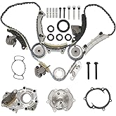 Engine Timing Chain Kit Compatible with Buick Cadillac Chevrolet GMC Pontiac Saab Saturn Suzuki Acadia Traverse Enclave Caprice Equinox 2.8 3.0 3.6 2007-2022 w/Oil Water Pump w/o VVT
