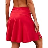 COOrun 20" Tennis Skirt Women Knee Length Golf Long Skort with Pockets High Waisted Athletic Sports Inner Shorts Skirts S-3XL