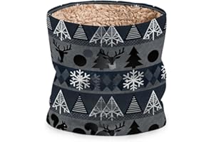 HXshaoye Nordic Deer and Squirrel Striped Pattern Neck Warmer Gaiter for Outdoor Cold Weather Neck Ski Warmer Thick Windproof