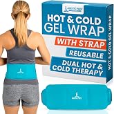 Arctic Flex Reusable Hot &amp; Cold Gel Ice Pack Wrap with Strap - Therapy | Injuries, Pain, Shoulder, Knee, Back, Elbow &amp; Foot - Flexible Wrap Around Cold Pack &amp; Compress