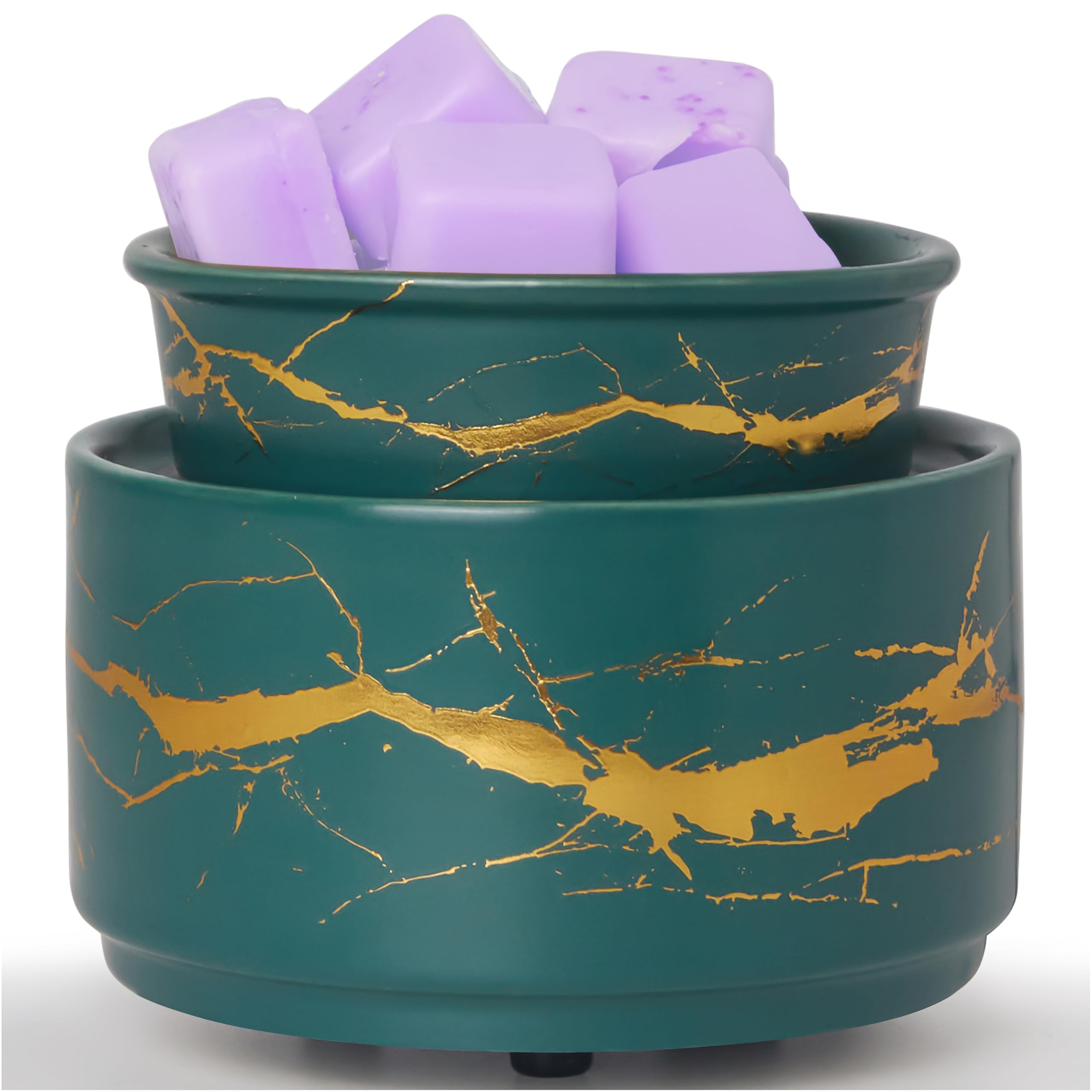 Electric Warmer for Scented Wax, Candle Heater with Candle Warmer Candle Warmer Plate, Green Wax Warmers, Desk Candle Burner, Essential Oil Burner for Scented Oil, Portable Candles Melter PALANCHY