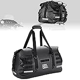 KEMIMOTO Motorcycle Dry Bag Waterproof 50L Roll Top Closure Universal Motorcycle Tail Luggage Travel Bag Handbag Comapatible with Dual Sport Dirt Bike Adventure Touring Sportster for Trip Camping