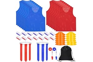 14 Player 3 Flag Football Set flags football Flags 14 Nylon Mesh Pinnies Jerseys 14 Football Belt 12 Cones for Teens Training