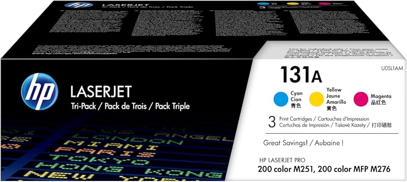 HP U0SL1AM 131A Original Toner Cyan Magenta Yellow Multipack