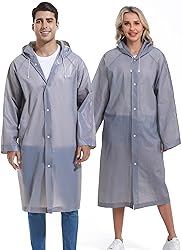 Borogo Rain Ponchos for Adults Reusable 2Pcs