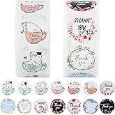 1000 Pieces Thank You Stickers, Round Seal Label Stickers for Greeting Cards Gift Envelopes Boxes Party Decoration Handmade (1'' and 2 Rolls)